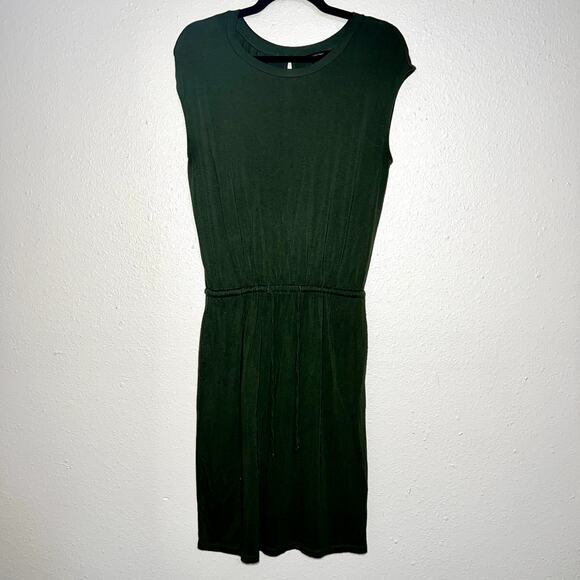 Banana Republic Olive Green Sleeveless Comfy Drawstring Dress - Picture 2 of 10